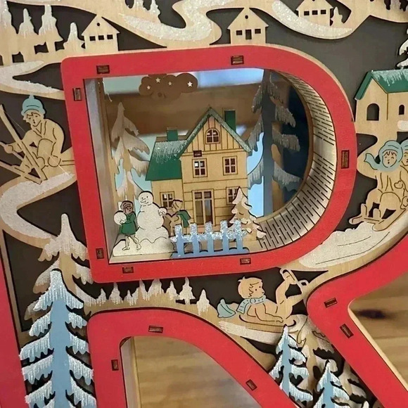 Wonderland Scene Monogram R Anthropologie - Picture 2 of 4